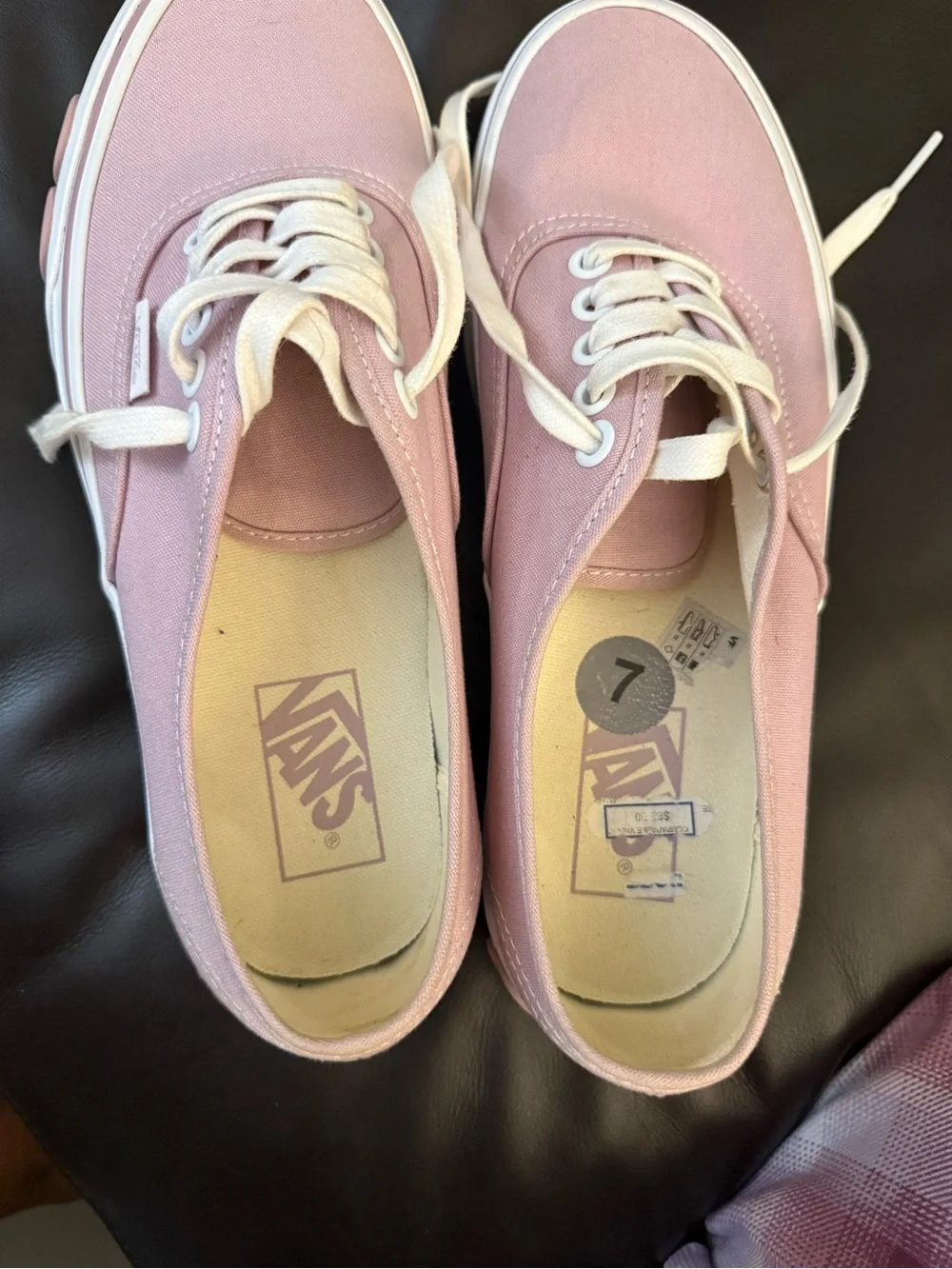 Vans Pink Low-Top Canvas Sneakers